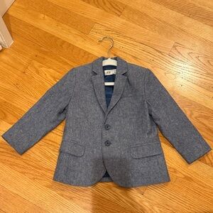 H&M Toddler Boys' Blue-Gray Tweed Blazer Jacket Sz 1.5-2Y